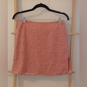 Pink Lily Polka Dot A-Line Mini Skirt
